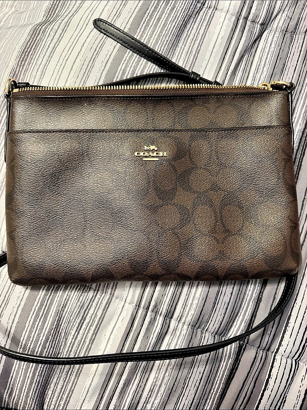 Coach Signature East/West Pop-Up Crossbody Bag & Pouch